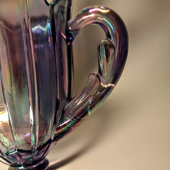 VTG FENTON Lavender Iridescent Art Glass ~ Petal Design 5" Creamer Pitcher *Read - Picture 10 of 12